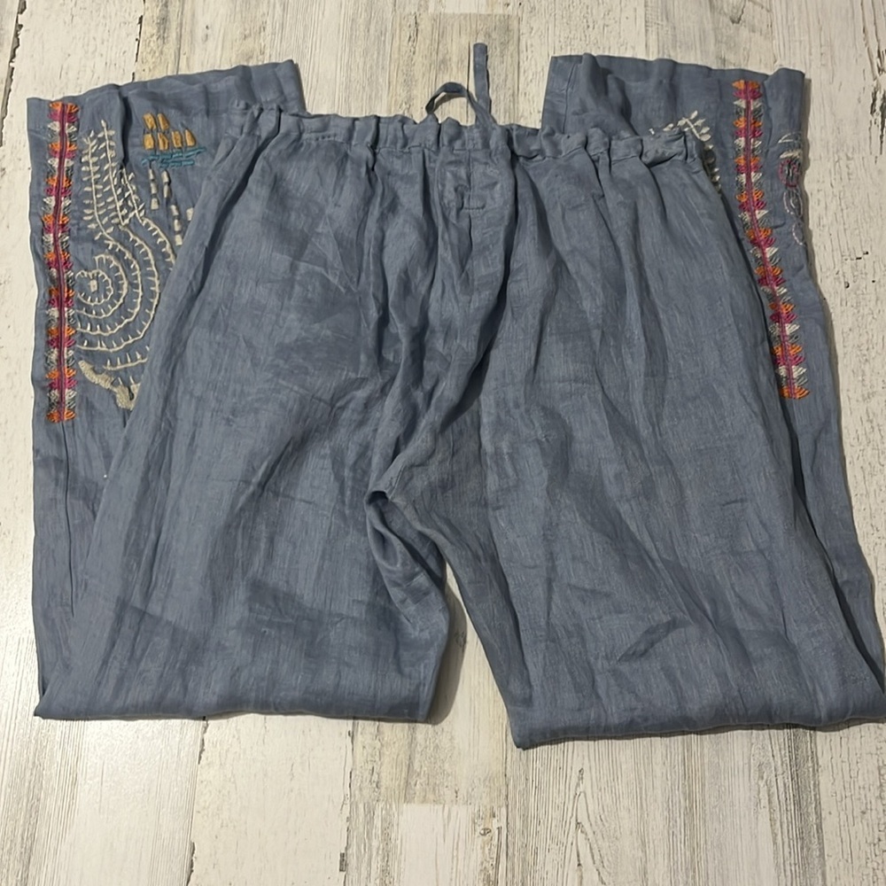 Johnny Was Elektra Linen Pants Size XS.  NWT - Picture 8 of 13